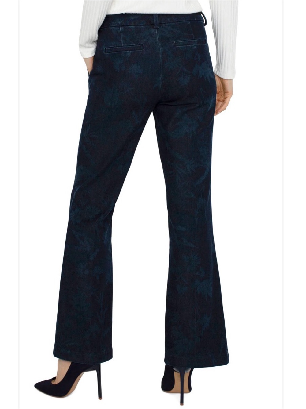 LIVERPOOL Kelsey flare trouser in shadow floral nwt